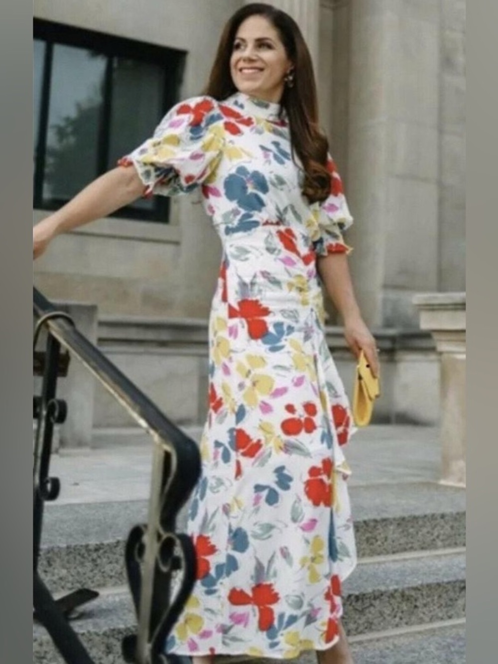 Floral Mock Neck Cascade Ruffle Dress - RIXO for Target  Size 4 NWOT